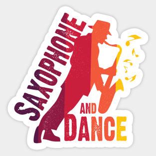 Saxophone and dance Sticker